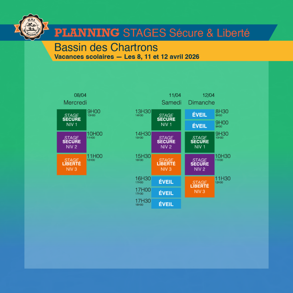 Planning : Stages avril 2026 Chartrons